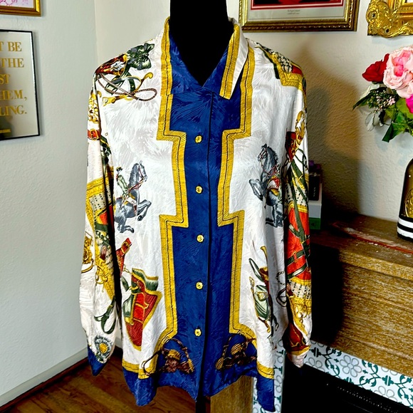 Unique Vintage Silk top - Picture 1 of 3